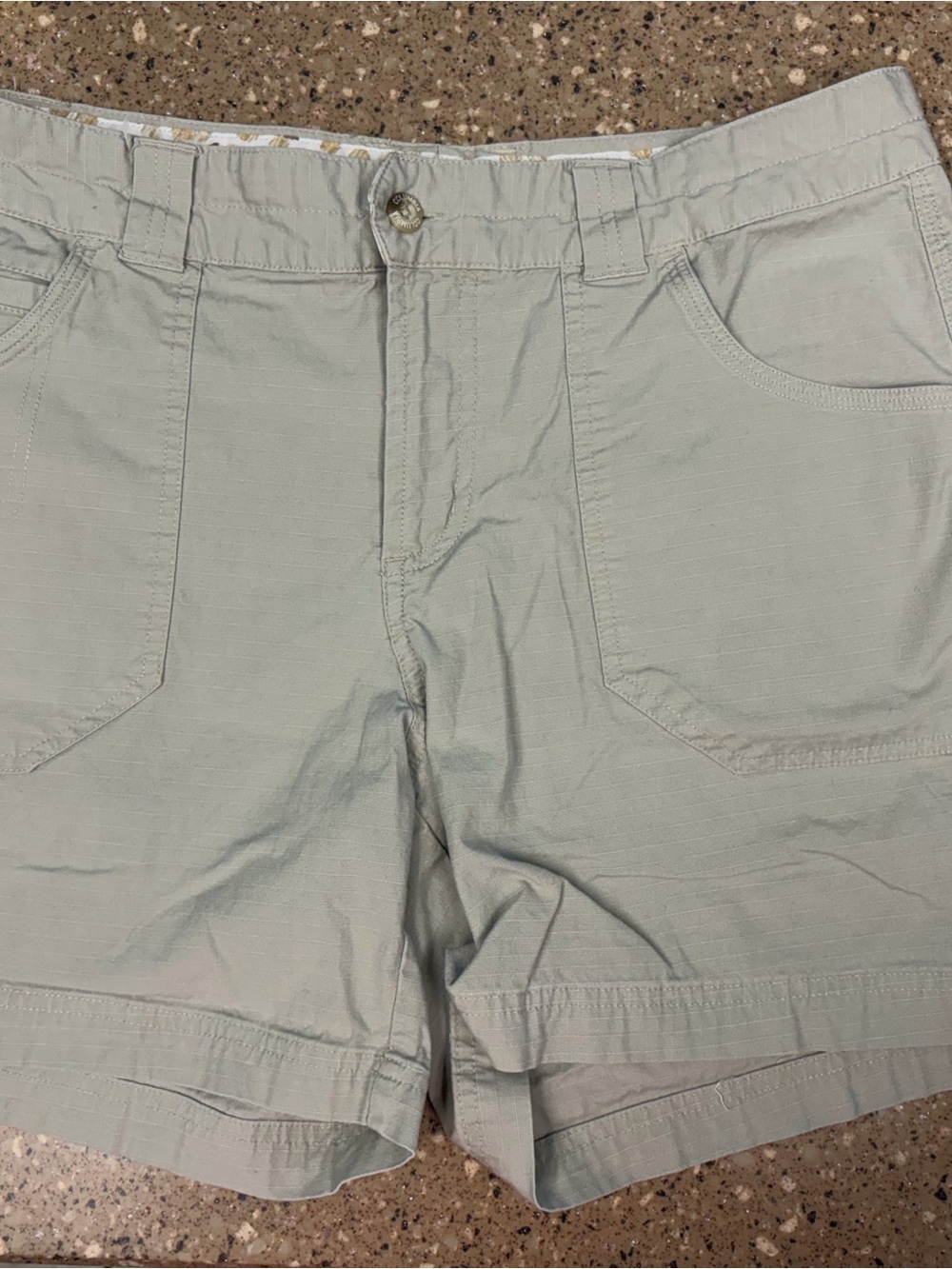 Columbia Men's Light Sage Green Flat Front Shorts